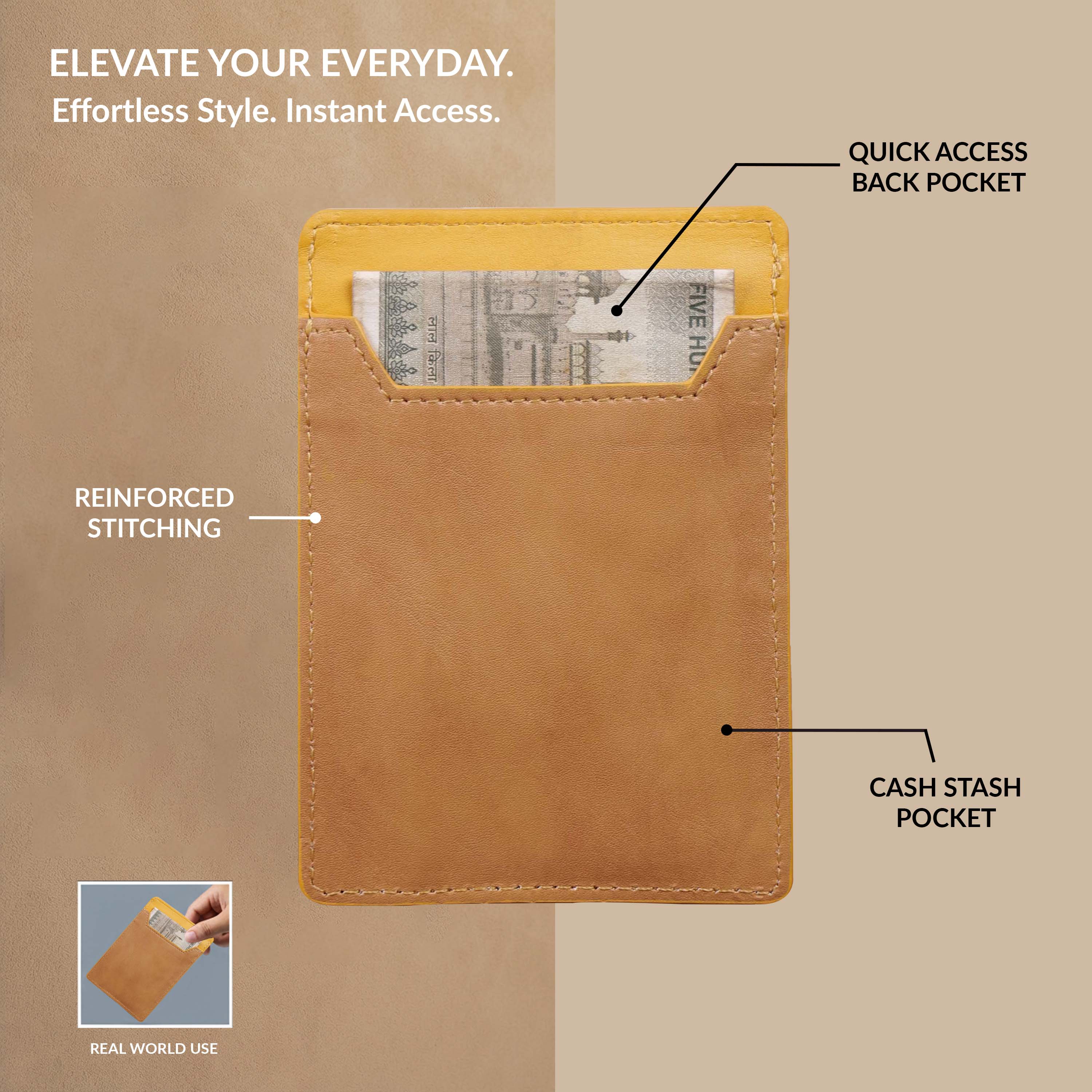 Card Holder Wallet Beige