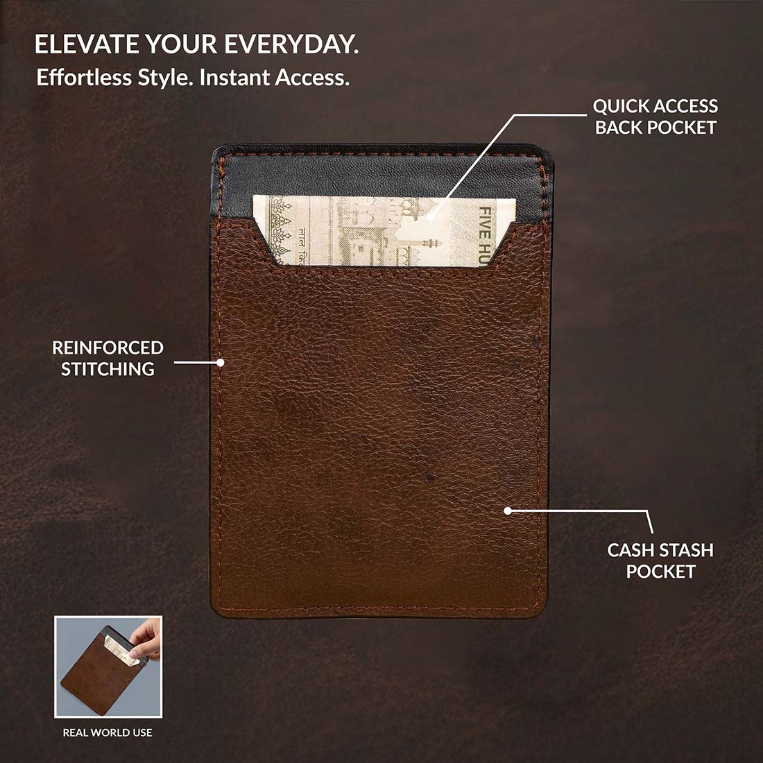 Card Holder Wallet Brown