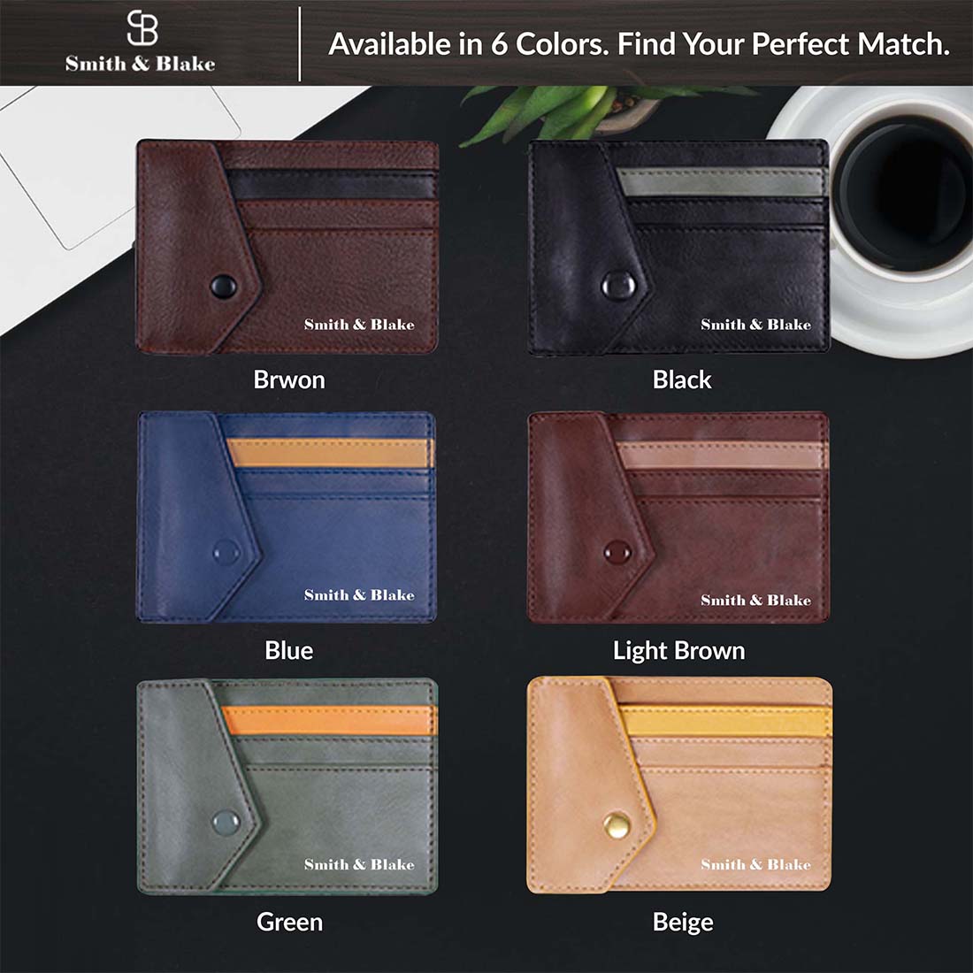 Card Holder Wallet Brown