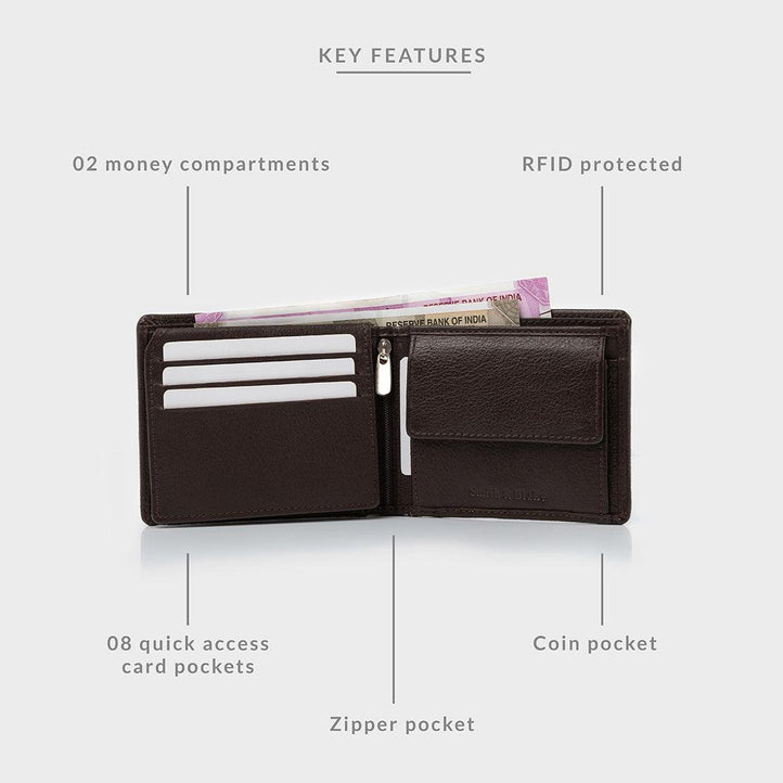 BOON Wallet- Smith & Blake - laptop bag, office bag, backpack , wallet for men , briefcase , messenger bag , laptop backpack , duffle bags ,corporate gifting idea , gift for men